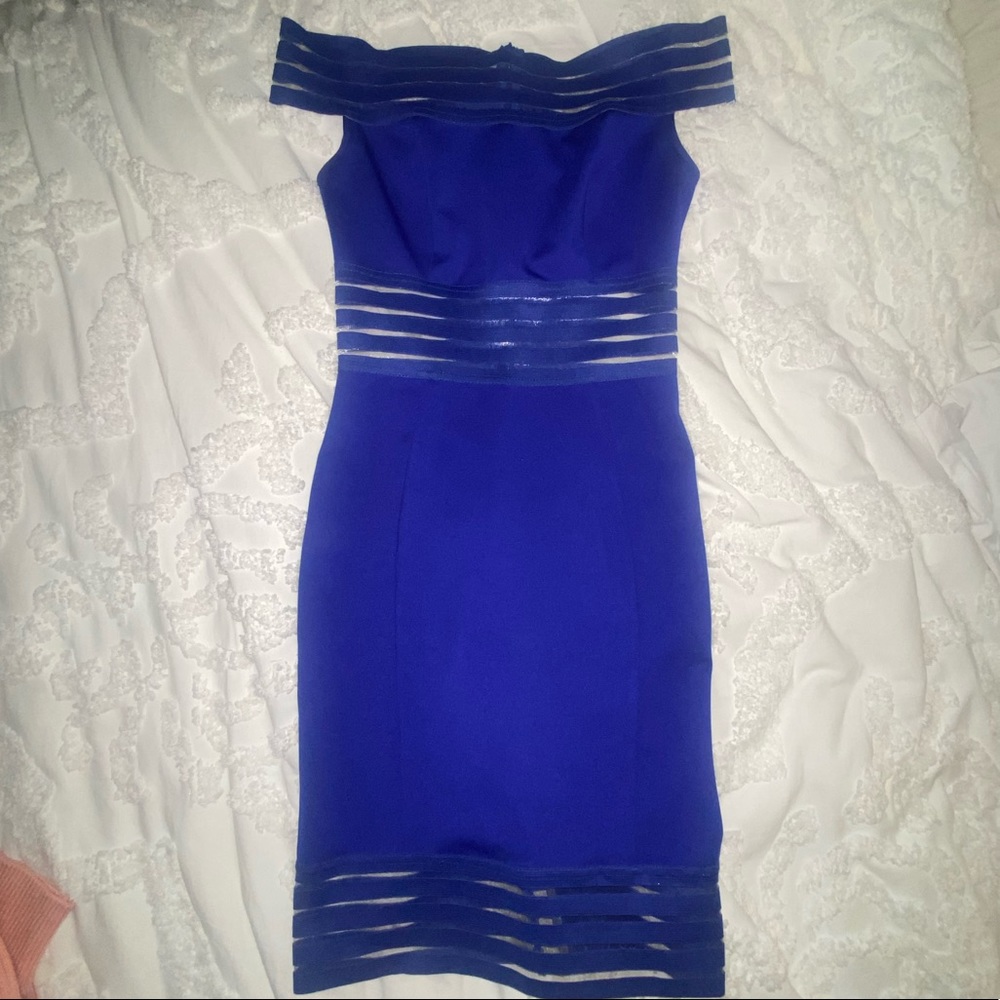 Blue evening dress